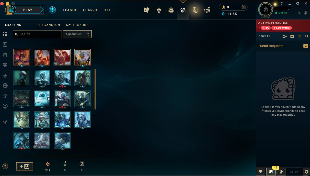 Conta esmeralda 1 90 pontos 60%Winrate
