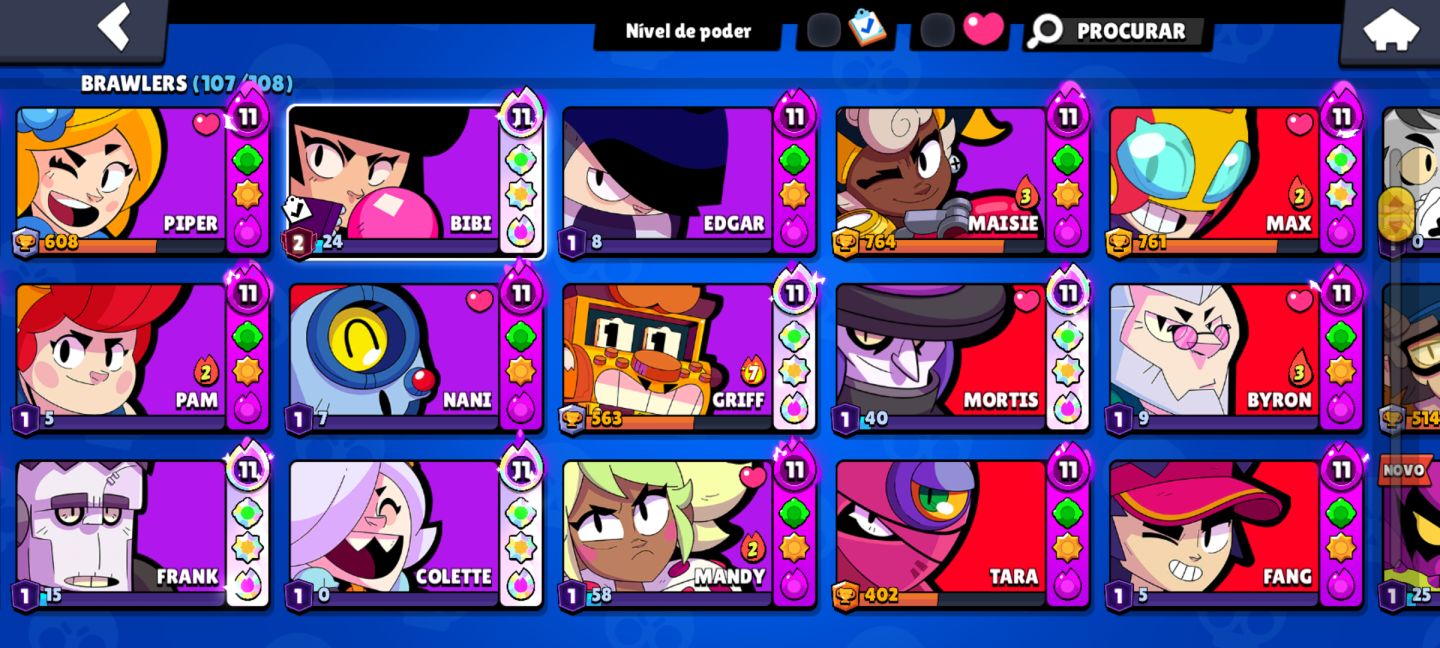 Conta Brawl Stars 61.618 Troféus, 107 Brawlers e Muitas Skins!