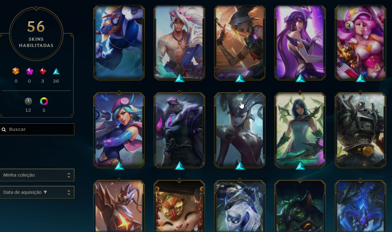 CONTA LOL D4 COM 53 SKINS/CONTA VALORANT D2 70%WIN