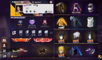 CONTA FREE FIRE LV70 | +600 PEITAS