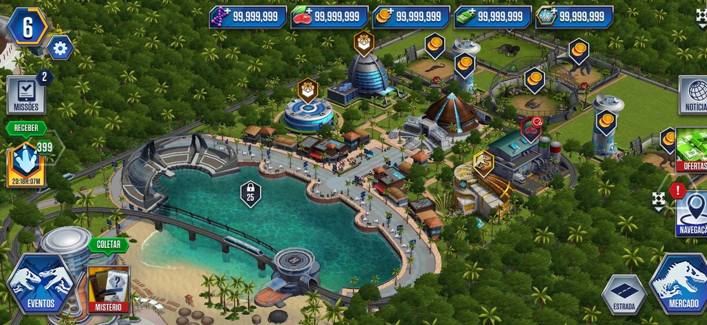 CONTAS DE JURASSIC WORLD COM MUITO DINHEIRO