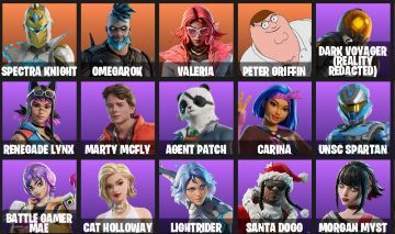 FORTNITE 46 SKINS | PETER, SHREDDER, SUPERMAN E SNAKE