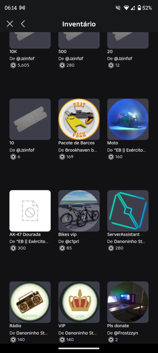 Conta de Roblox, único dono.
