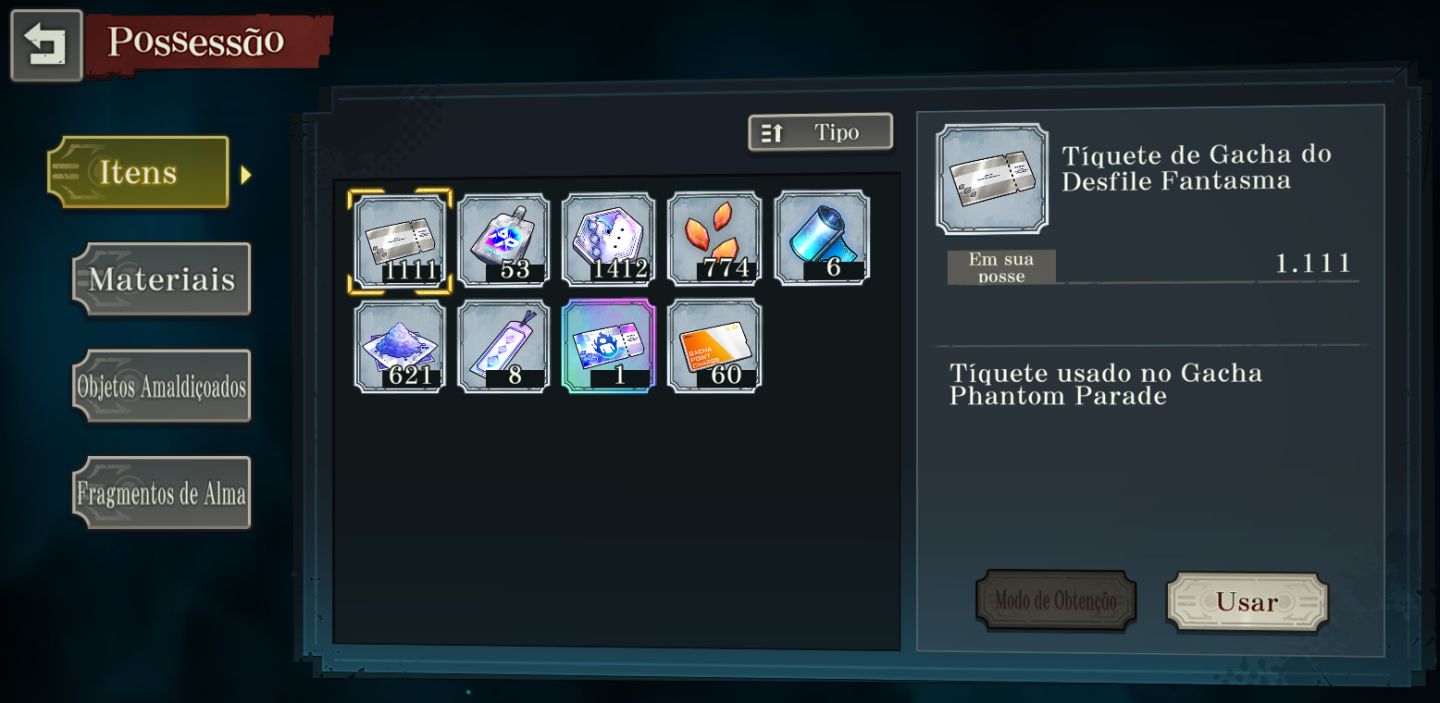 Conta JJK 9 Limitados + Cubos e 1100 Tickets