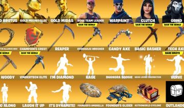 Fortnite | 173 Skins | Gold Midas | 2800 v-bucks | Fundadores STW