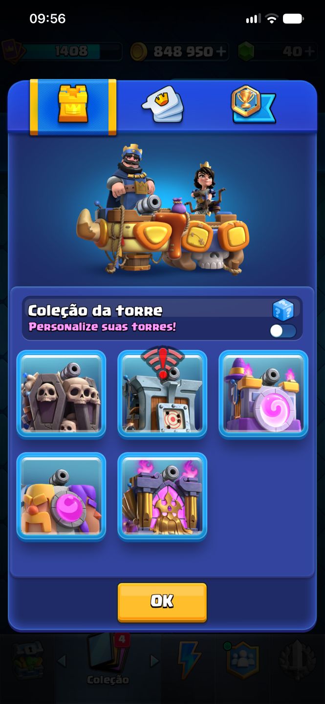 Conta Clash Royale 7652 Troféus Nv 1408 ARENA 20
