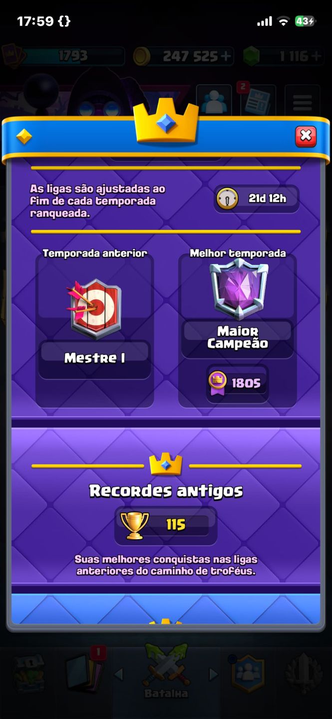 Conta de Clash Royale GEMADA!