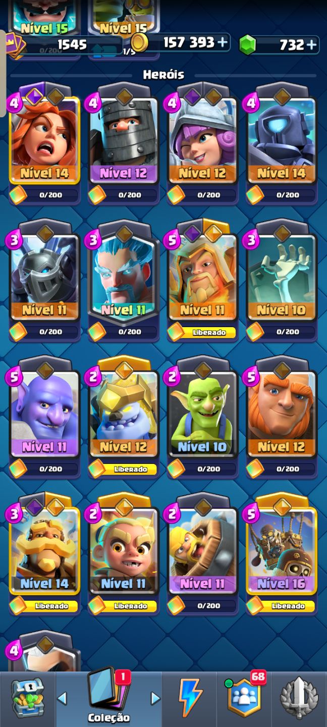 Conta Clash Royale com 9 anos e 11k de troféus