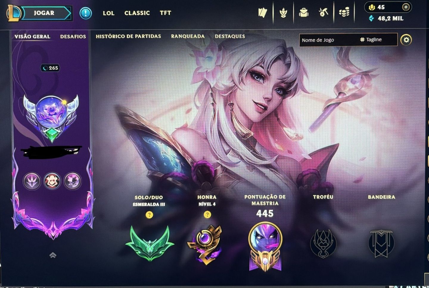 LOL 190 SKINS | 2 ULTIMATE + 4 MÍTICAS | D4 | CONTA 14 ANOS | ÚNICO DONO