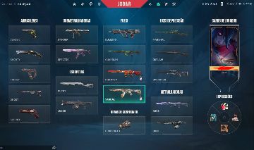 Conta de Valorant, investido R$6050,30 em skins