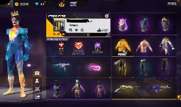 CONTA DE FREE FIRE LEVEL 68 UMP ROXA ATRIBUTADA ANGELICAL AMARELA E ETC