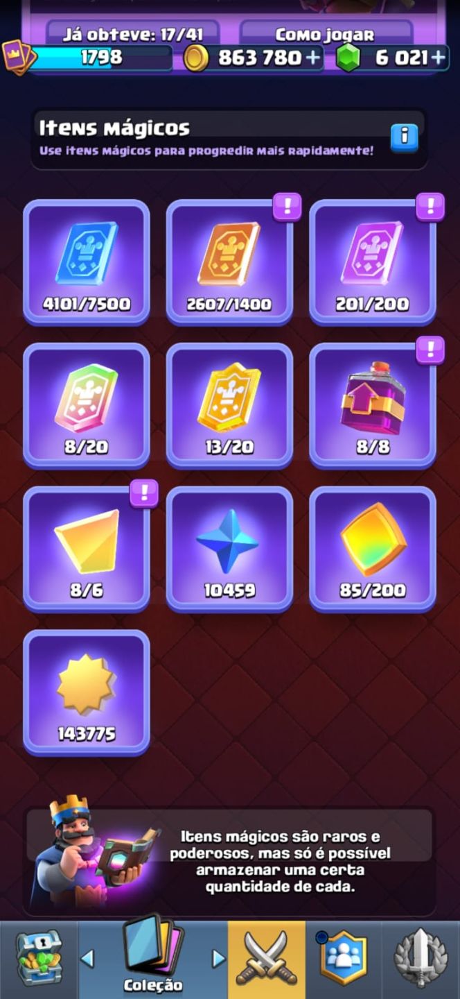 CONTA DE 4 ANOS UPADA DE CLASH ROYALE COM 13550 TROFÉUS E MUITOS ITENS VALIOSOS.