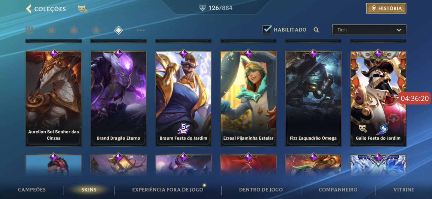 Conta wild rift Main Aurelion top 100 todas as skins dele mais 126 skin ultimate