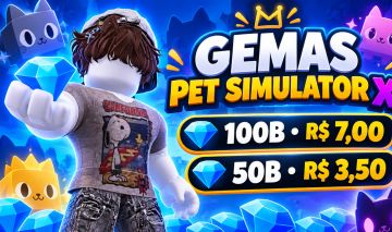 GEMAS PET SIMULATOR X À VENDA! ENTREGA RÁPIDA E PREÇO IMPERDÍVEL!