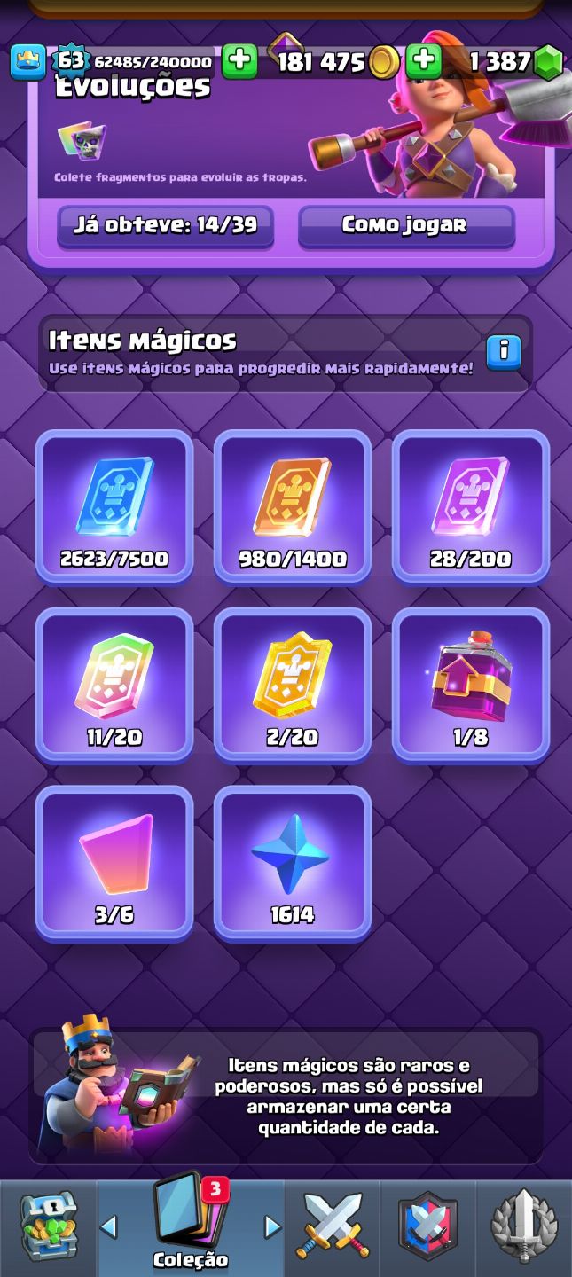 Conta clash royale MAIOR CAMPEAO upada várias evo