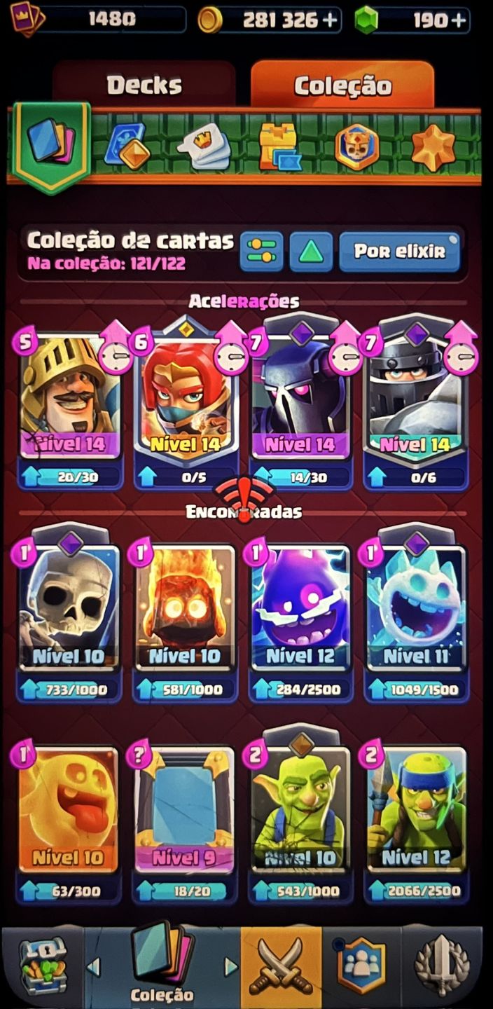 Clash Royale | 8.061 Troféus | 121/122 Cartas | Torre Nv. 15