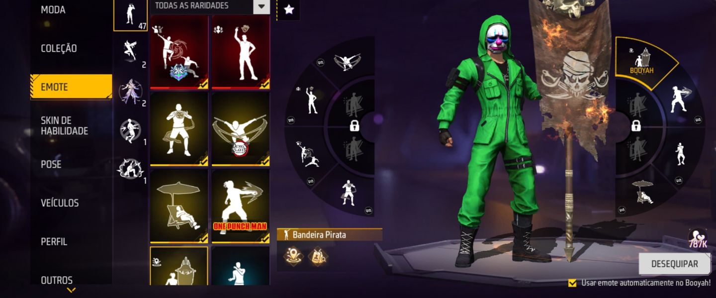 Conta Free Fire Com Top Criminal, Skin de Punho e Bandeirão