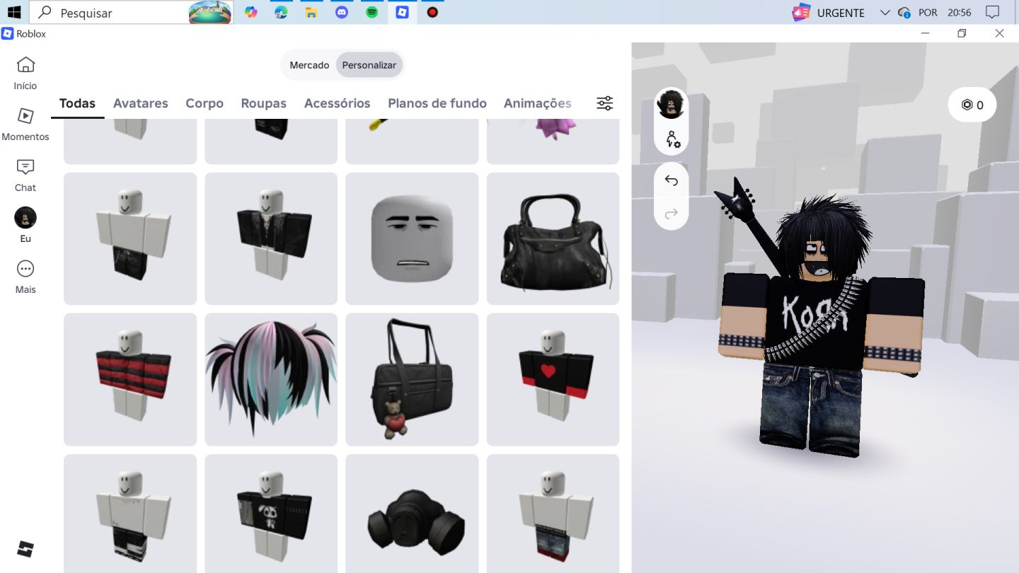 CONTA ROBLOX COM SKIN