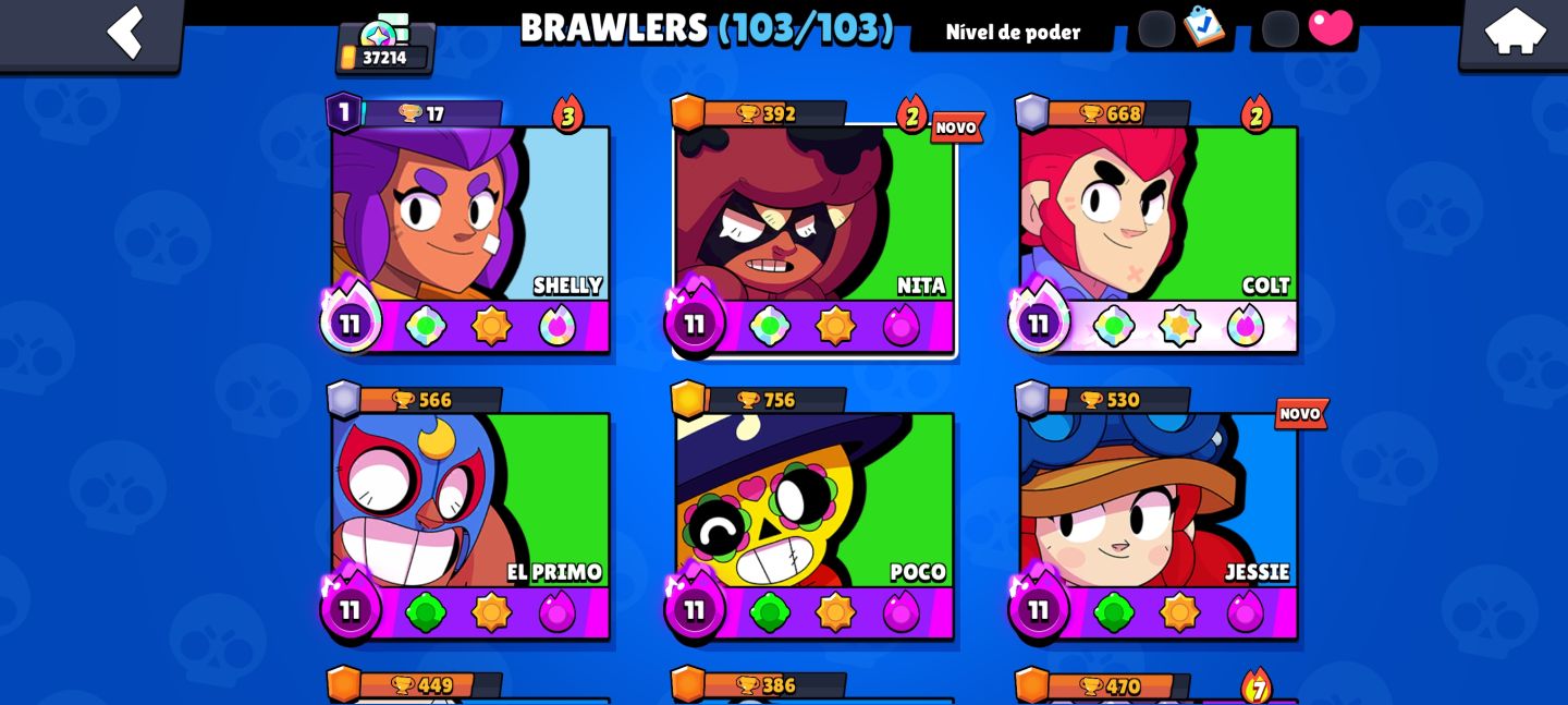 CONTA BRAWL STARS COM SHELLY ESTELAR
