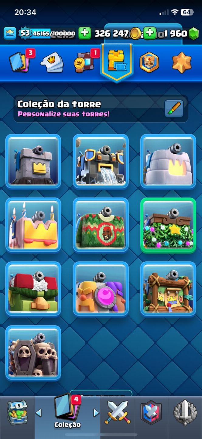 Conta Clash Royale Nivel 53 10k trofeus