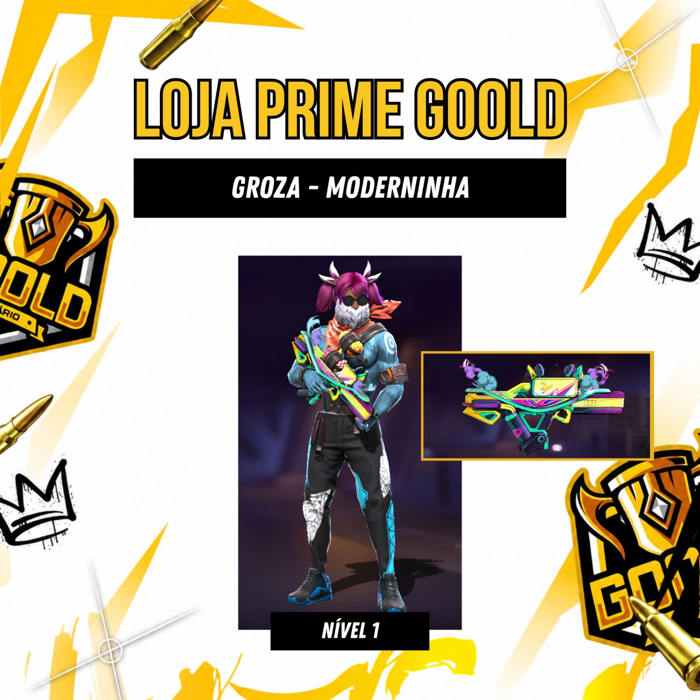 CODIGUINS + PRESENTES LOJA PRIME ATUALIZADA - OUTUBRO - FREE FIRE