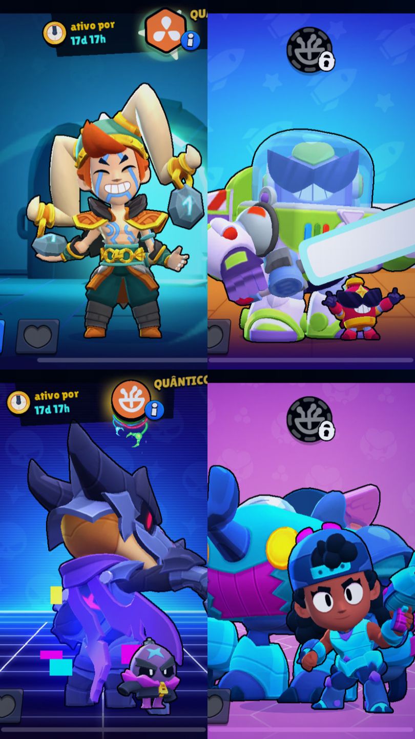 Conta Brawl Stars, antiga e com diversas skins raras