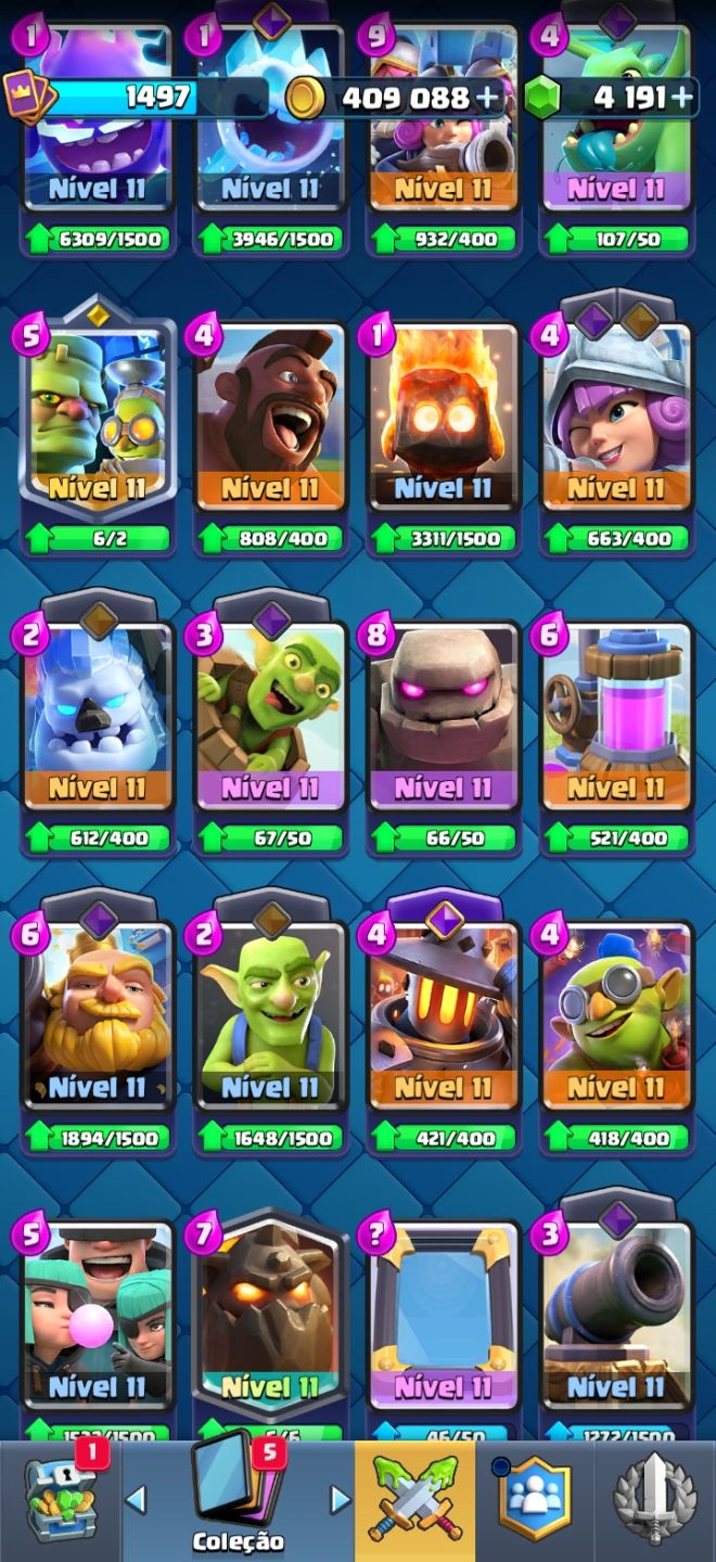 Conta Clash Royale 11000 troféus