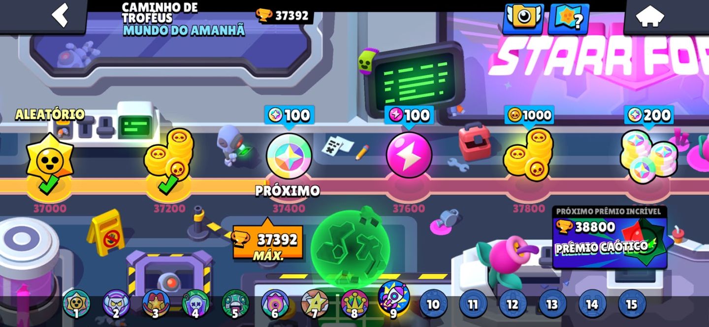 CONTA BRAWL 107 BRAWLERS E +35K Troféus