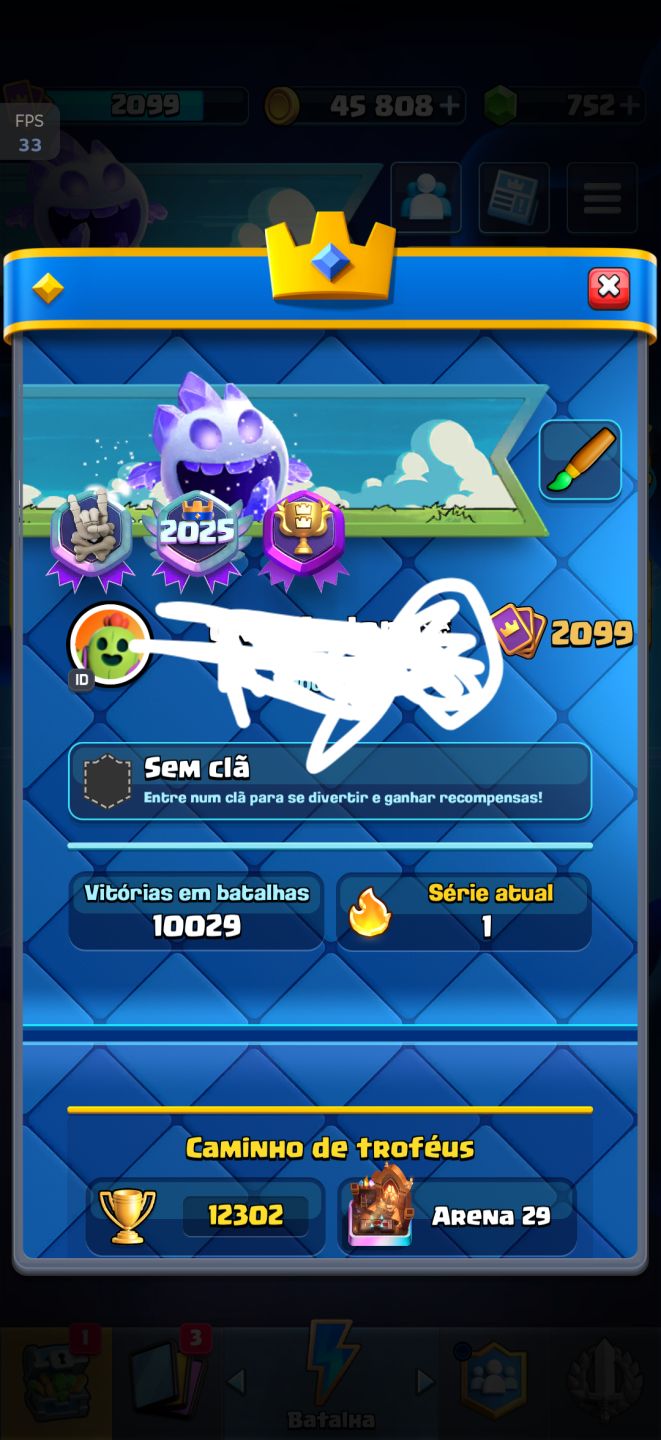CONTA DE CLASH ROYALE GEMADA