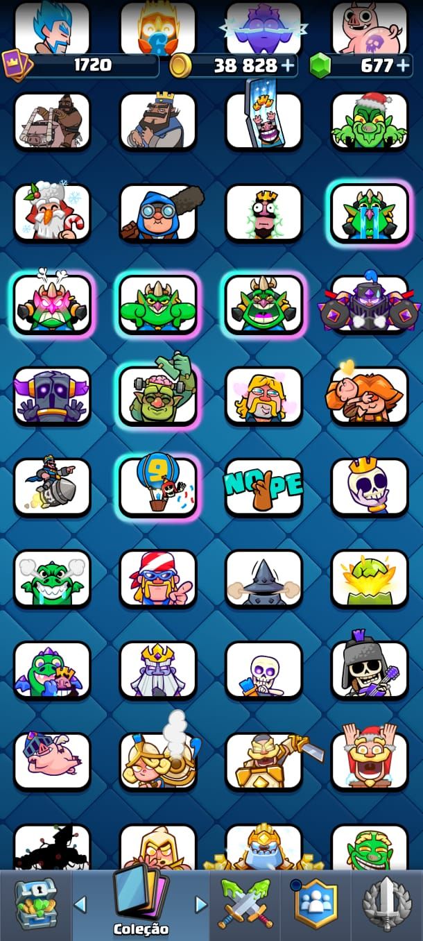 Conta de clash antiga e upada