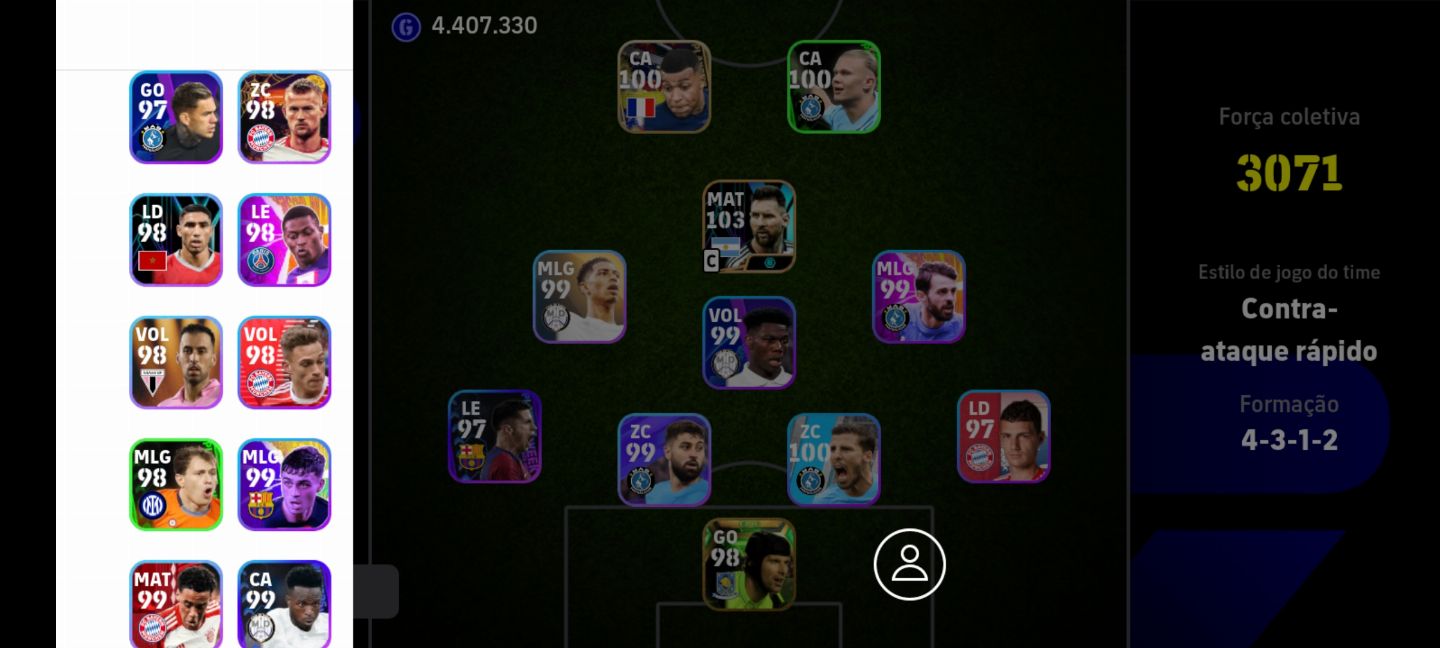 Conta Efootball Mobile forte