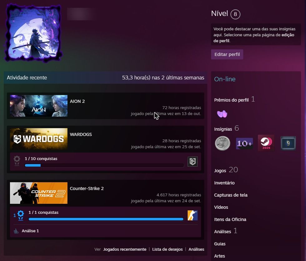 Conta AION 2 | Arqueiro CP 1459 + Mago CP 1432 | 7DS Origin 3x P10 | Steam