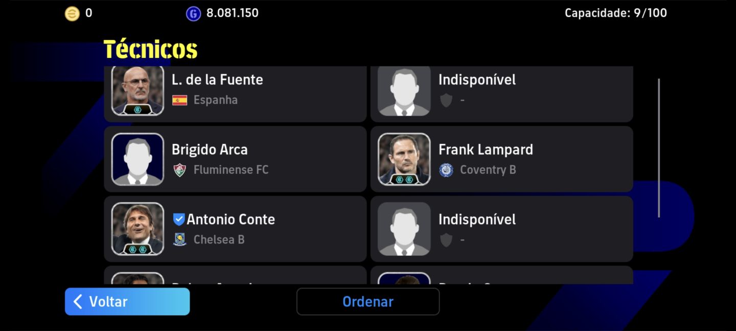 CONTA EFOOTEBOLL MOBILE [HALLAND 108] [NEYMAR 107] [VAN DER SAR 108] E ETC!!