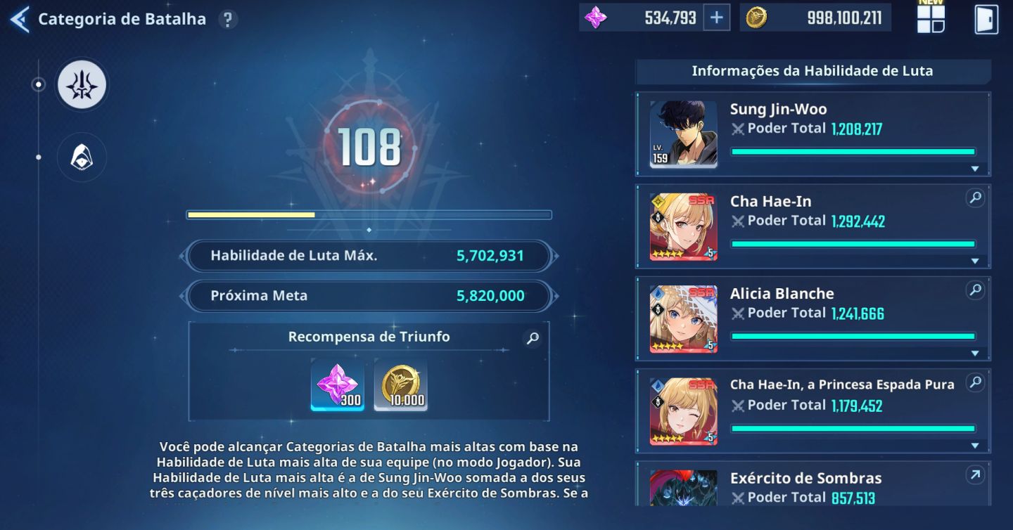 CONTA SOLO LEVELING ARISE MUITO RECURSO TODOS OS COLLABS