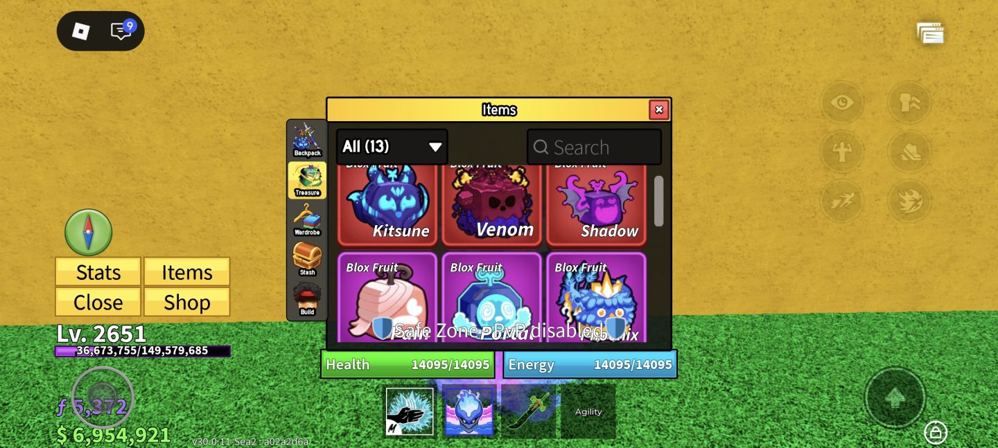 CONTA DE BLOX FRUITS GEMADA E COM SKIN DE ROBUX