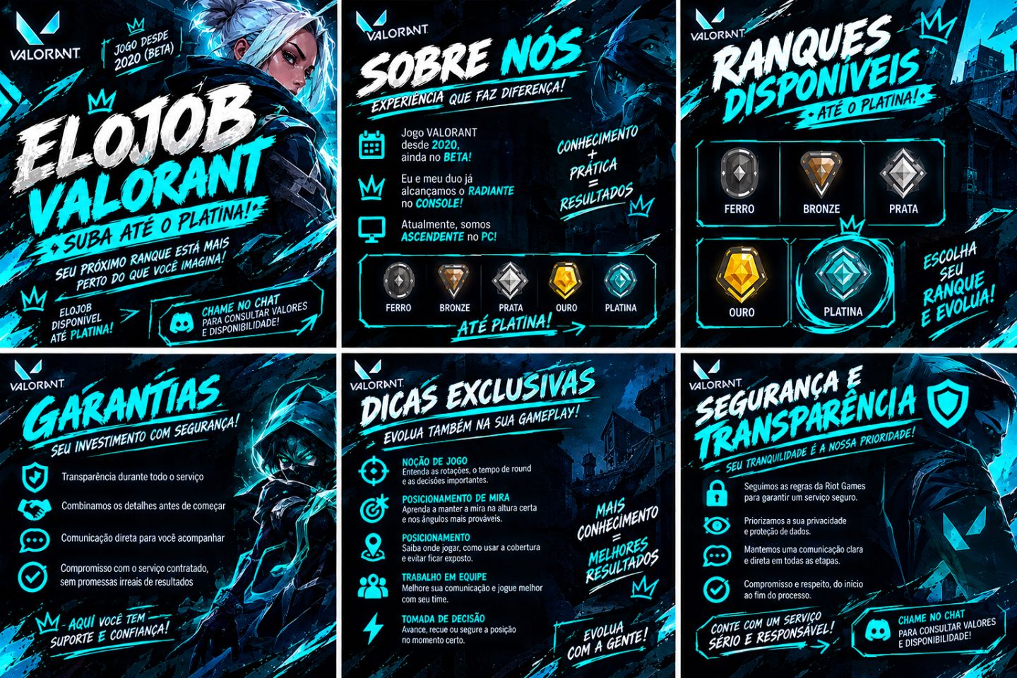 VALORANT - ELOJOB - DUOBOOST/TRIOBOOST - MD5 E MUITO MAIS!