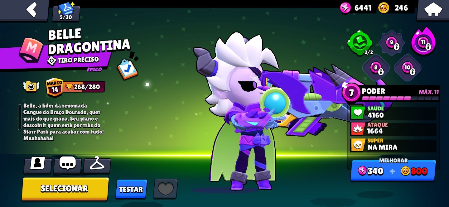 Conta de Brawl stars várias skins e Brawlers/ leia a descrição!
