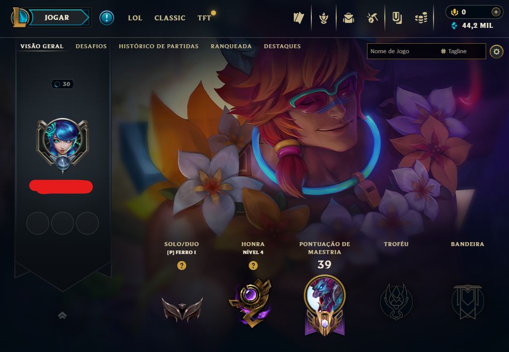 [Entrega Automática] Lol Ferro, 46 Skins, 44K Ea, Upada na Mão, 100% Segura!