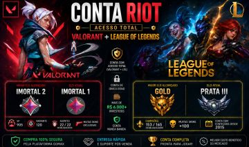 CONTA VALORANT + LEAGUE OF LEGENDS | MUITAS SKINS | Imortal
