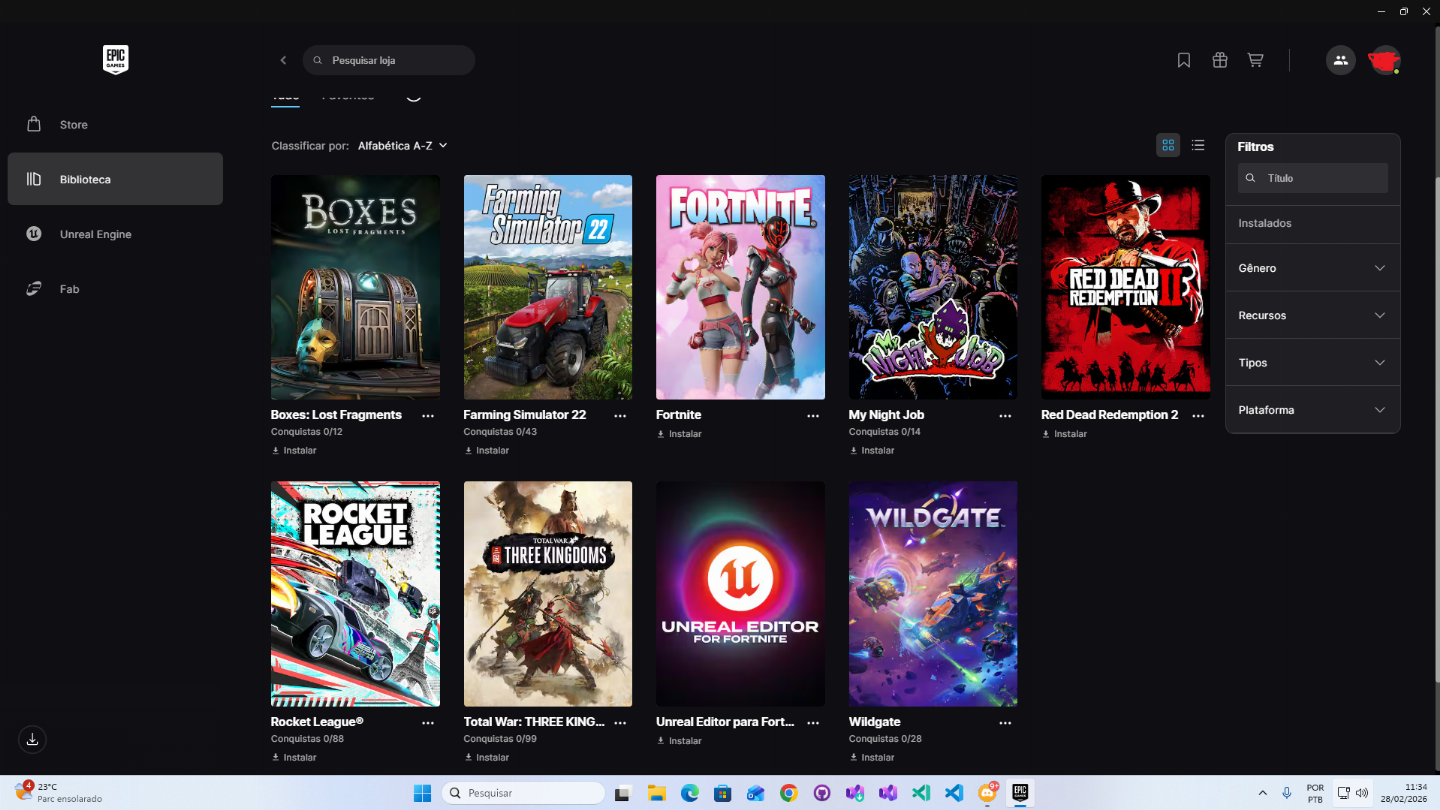 Conta da Epic Games Com Red Dead Redemption 2