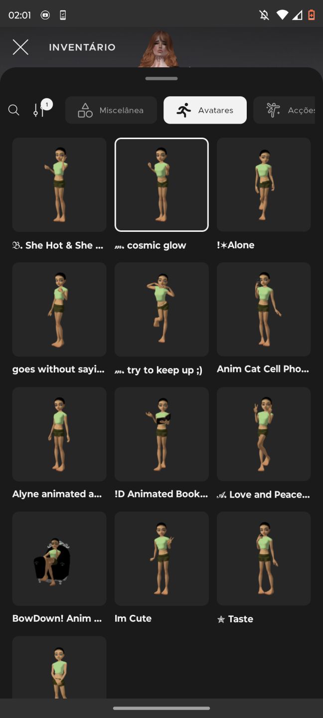 CONTA IMVU BASTANTE ITENS COM AGE E COM ALGUM SEGUIDORES