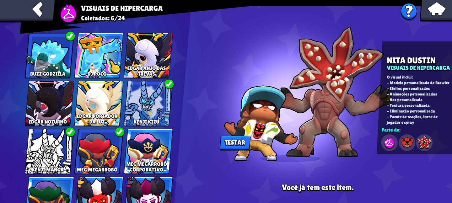 CONTA DE BRAWL STARS 74.4K TROF., 99 HYPERCARGAS, TODOS OS BRAWLERS LEVEL 9+