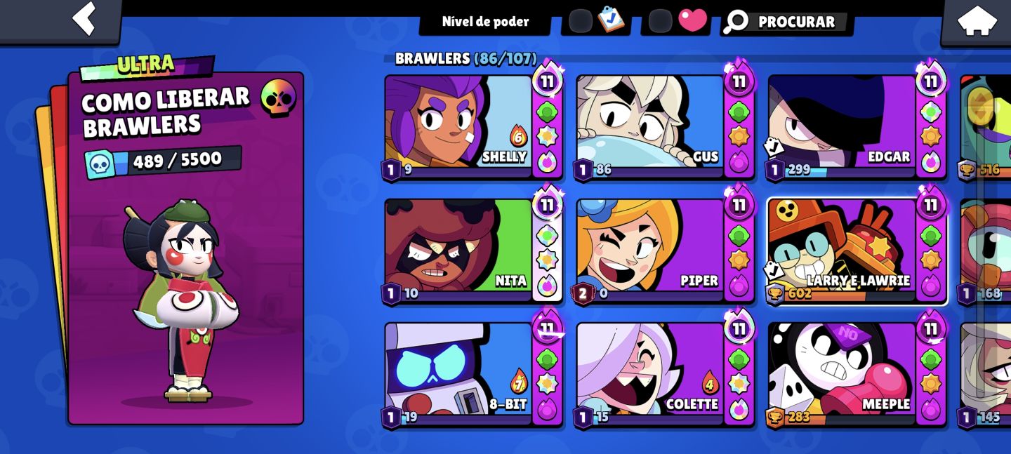 CONTA BRAWL STARS | 24K+ TROFÉUS | 86 BRAWLERS | 12 LENDÁRIOS
