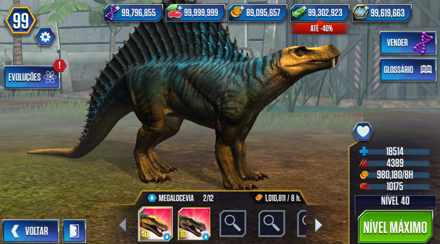 QUALQUER DINOSSAURO NO: JURASSIC WORLD - THE GAME | À SUA ESCOLHA