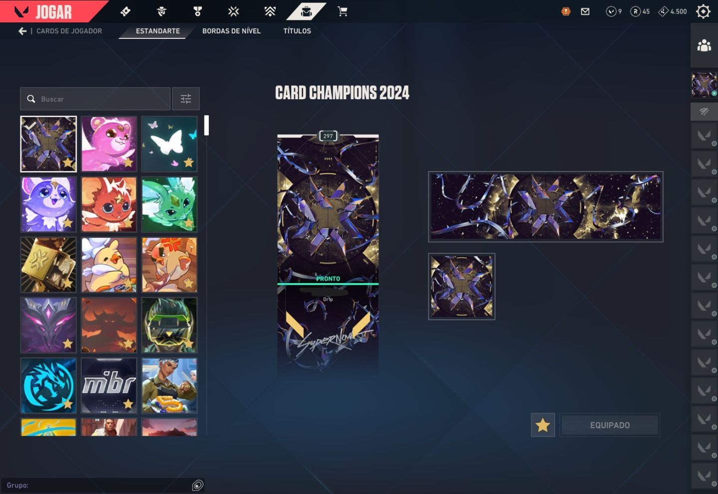 CONTA VALORANT IMORTAL | PACOTE CHAMPIONS 2023 & 2024 | FULL ACESSO | NVL 297