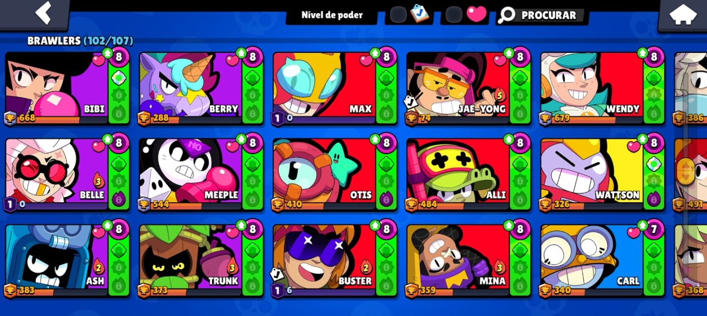 Conta de brawl stars muito boa e com 62 mil troféus