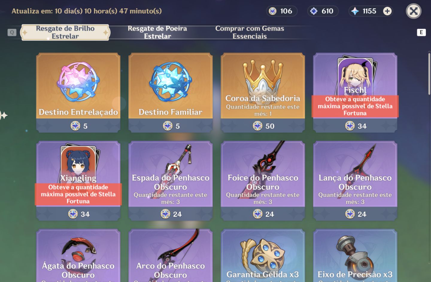 Conta de Genshin com Mavuika C2, Furina C2, Xilonen e etc! - Endgame - Aether!