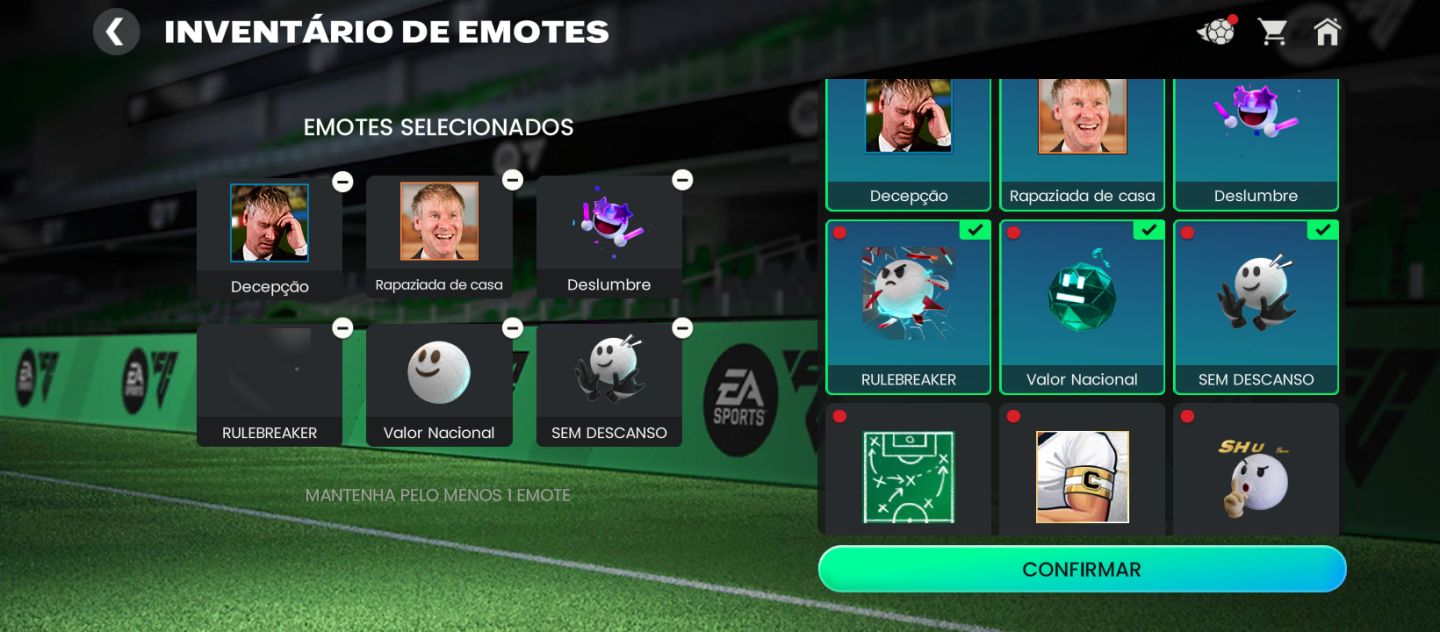 Conta antiga antiga com até 121 OVR Nível 69 com vários itens
