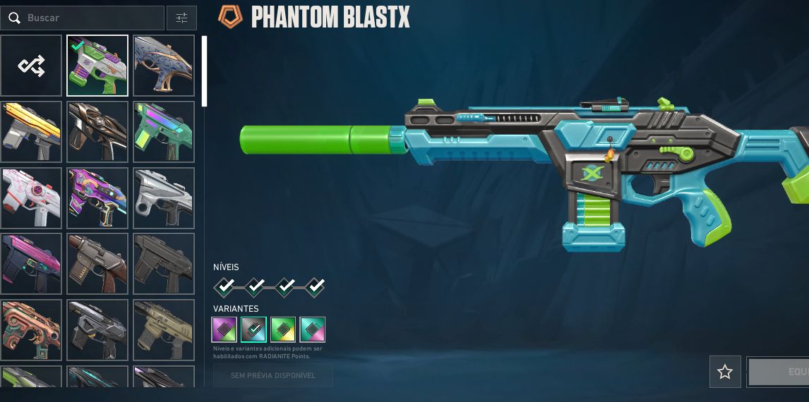 Conta pessoal nivel 184, inventário completo com skins em quase todas as armas