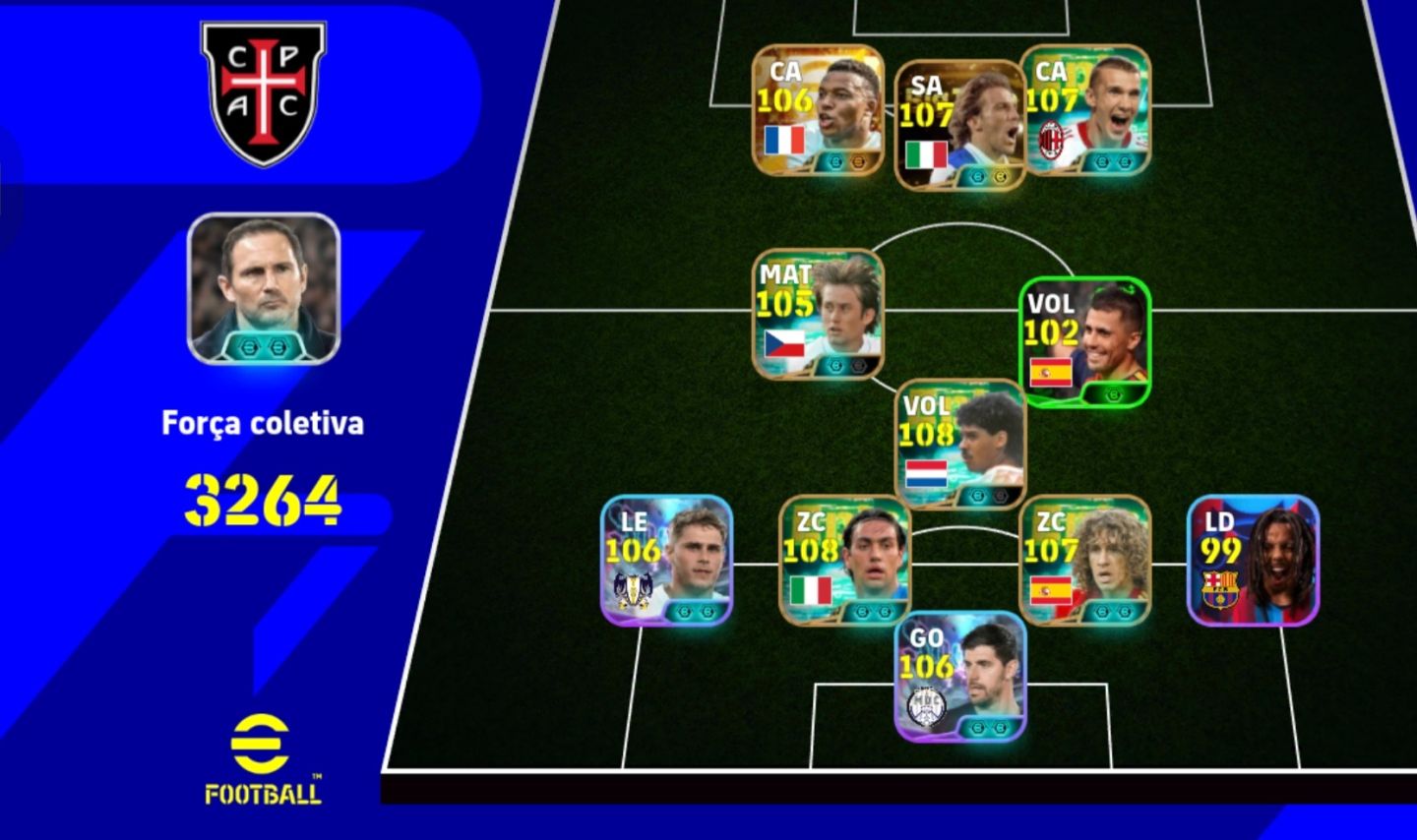 Conta efootball com Del Piero